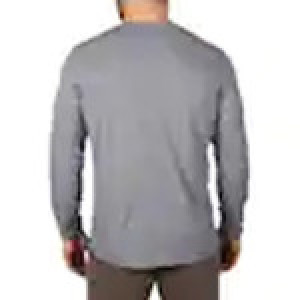 Men's Work Skin Medium Gray Light Weight Performance Long-Sleeve T-Shirt